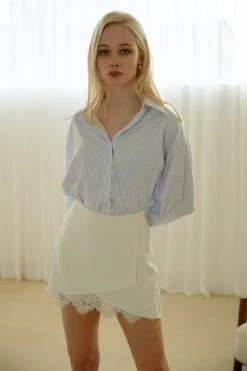 STORETS Emmy Lace Trim Wrap Skirt