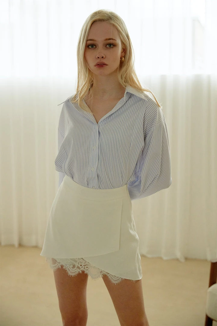 STORETS Emmy Lace Trim Wrap Skirt