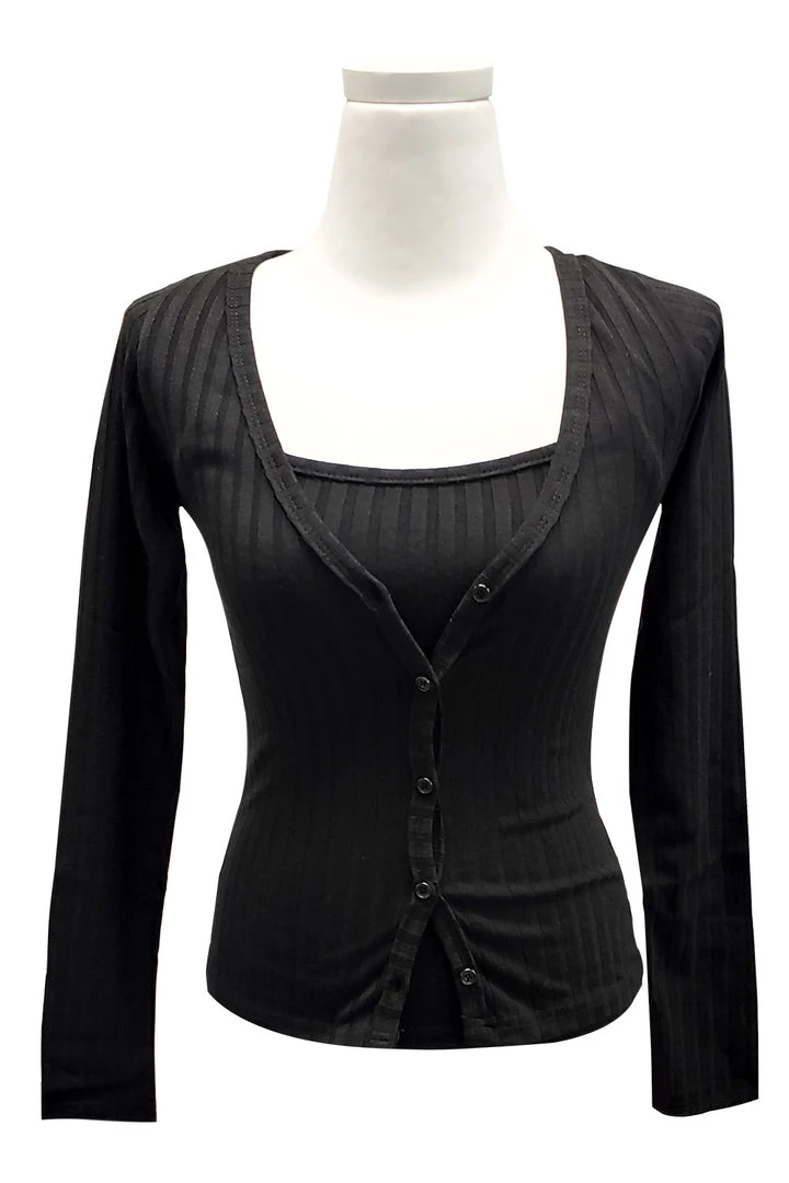 STORETS Amy Ribbed Cardigan Set