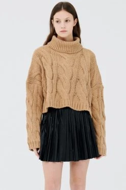STORETS CLOTHING Palo Turtle Neck Cropped Sweater