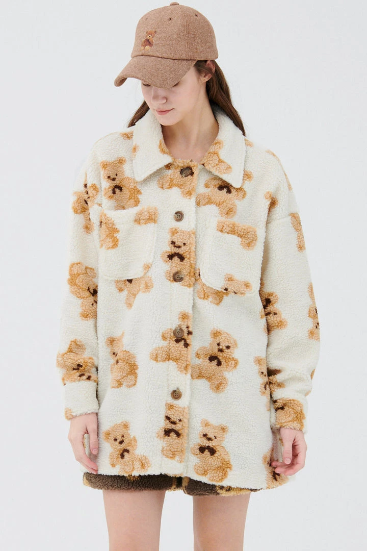 STORETS Sunny Teddy Oversized Shacket CLOTHING