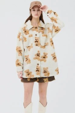 STORETS Sunny Teddy Oversized Shacket CLOTHING