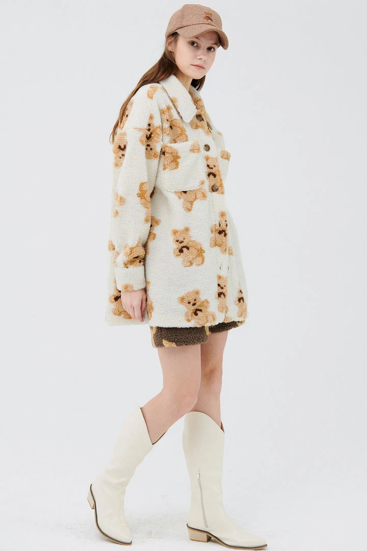 STORETS Sunny Teddy Oversized Shacket CLOTHING
