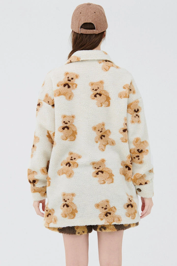 STORETS Sunny Teddy Oversized Shacket CLOTHING