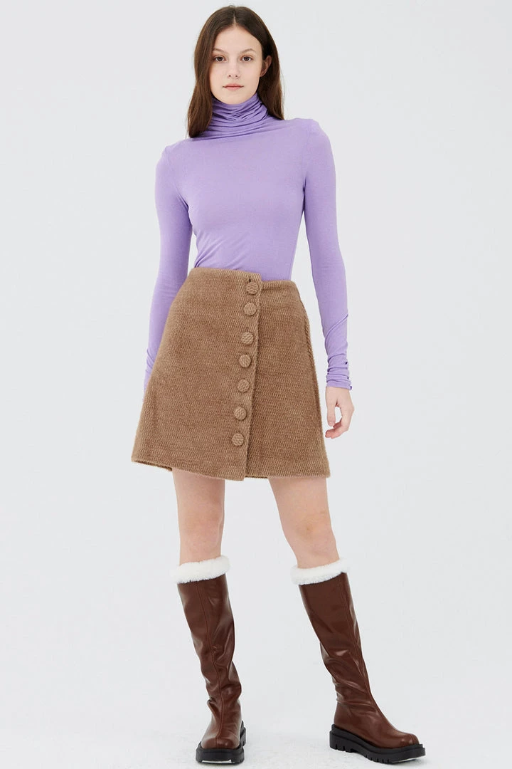 STORETS Raquel Button Up Mini Skirt CLOTHING