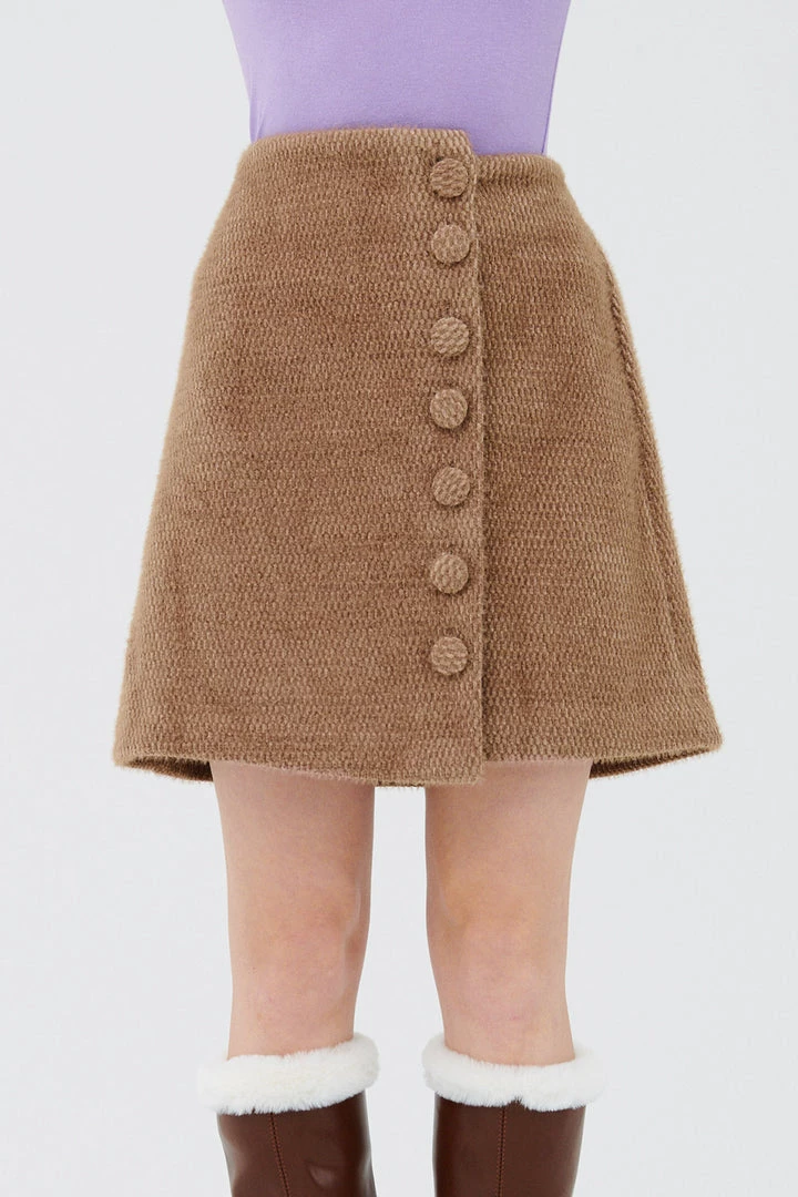 STORETS Raquel Button Up Mini Skirt CLOTHING