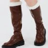 STORETS ACCESSORIES Andrea Faux Fur Trim High Boots