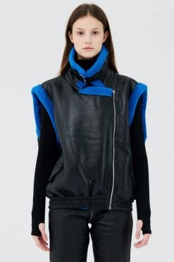 STORETS Influencer Pop Colors Arya Faux Shearling Vest