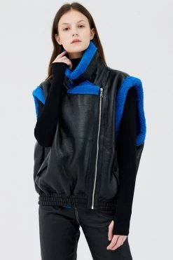 STORETS Influencer Pop Colors Arya Faux Shearling Vest