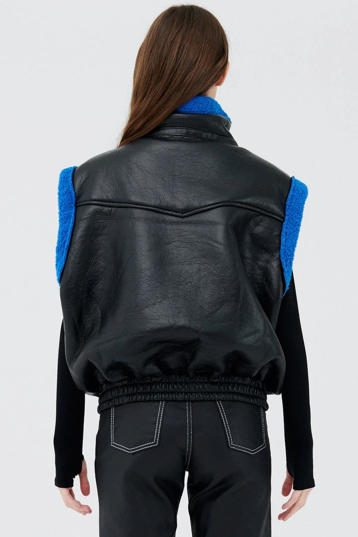 STORETS Influencer Arya Faux Shearling Vest Pop Colors