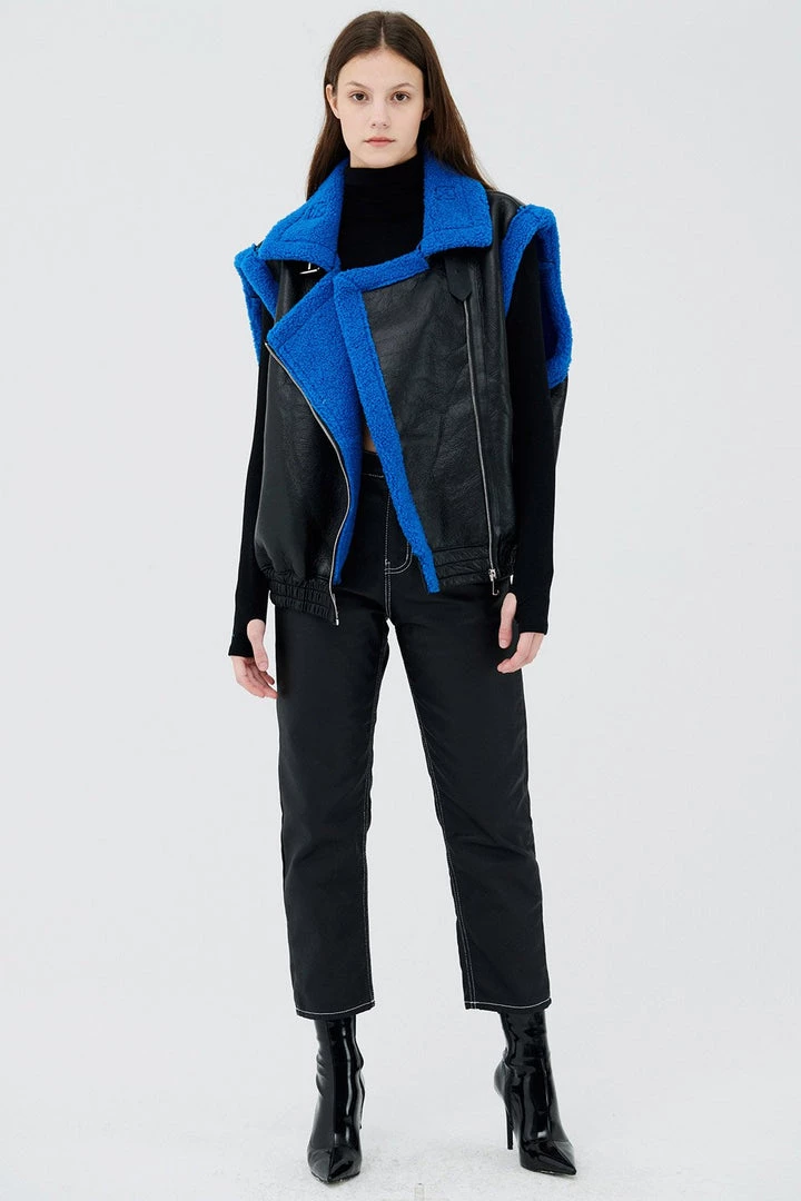 STORETS Influencer Arya Faux Shearling Vest Pop Colors