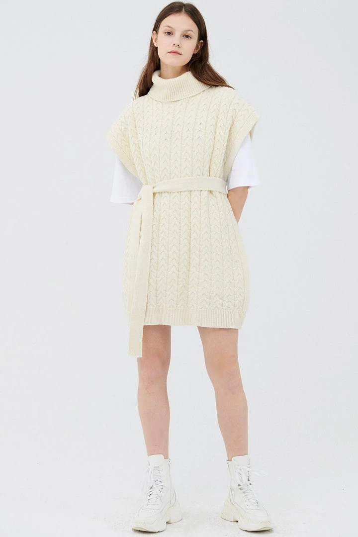 STORETS CLOTHING Rey Knit Belted Mini Dress