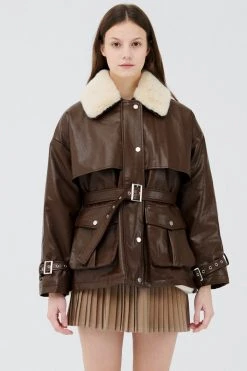 STORETS Drew Pleather Safari Jacket CLOTHING