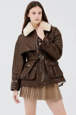 STORETS Drew Pleather Safari Jacket CLOTHING