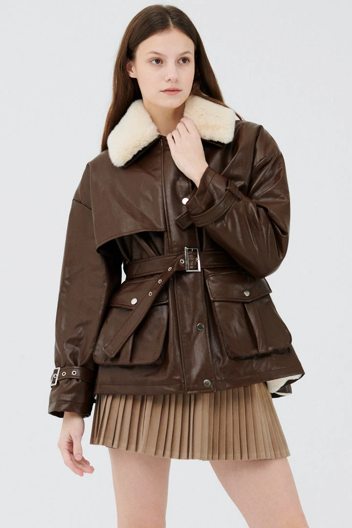 STORETS Drew Pleather Safari Jacket CLOTHING