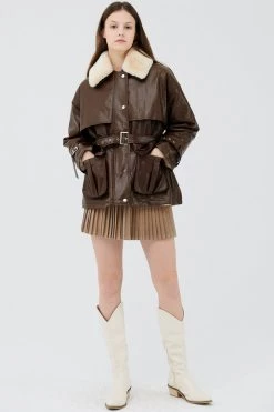 STORETS Drew Pleather Safari Jacket CLOTHING