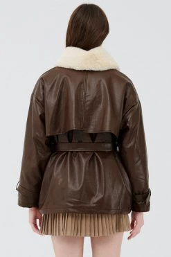 STORETS Drew Pleather Safari Jacket CLOTHING