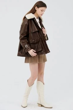 STORETS Drew Pleather Safari Jacket CLOTHING