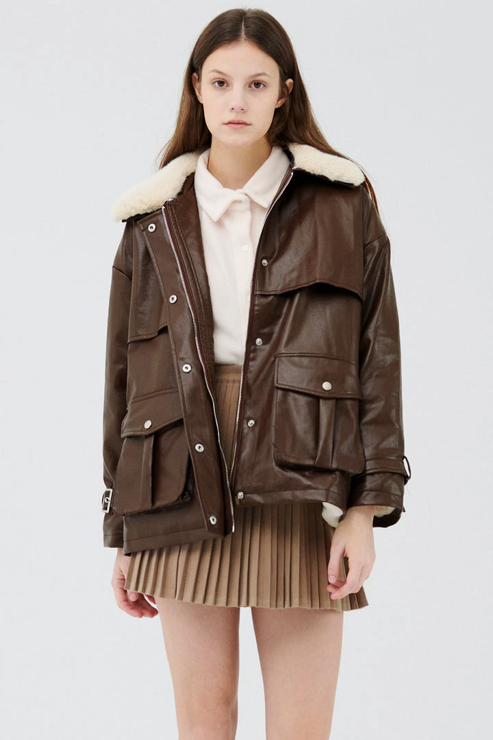 STORETS Drew Pleather Safari Jacket CLOTHING