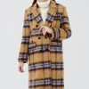 STORETS Jesh Fuzzy Plaid Coat CLOTHING