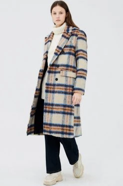 STORETS CLOTHING Jesh Fuzzy Plaid Coat