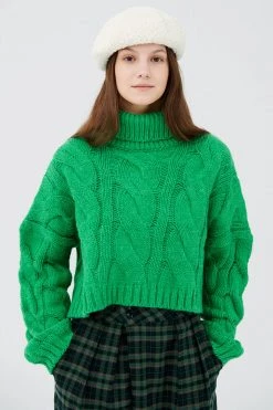 STORETS CLOTHING Palo Turtle Neck Cropped Sweater