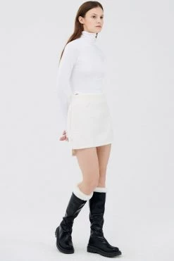 STORETS Andrea Faux Fur Trim High Boots ACCESSORIES