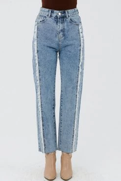 STORETS CLOTHING Eli Frayed Trim Jeans