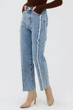 STORETS CLOTHING Eli Frayed Trim Jeans