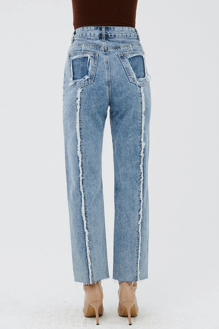 STORETS CLOTHING Eli Frayed Trim Jeans