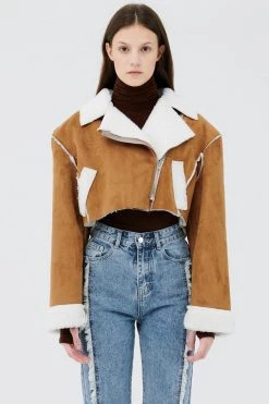 STORETS Harlow Faux Shearling Cropped Jacket CLOTHING