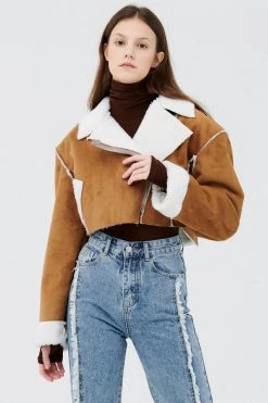 STORETS Harlow Faux Shearling Cropped Jacket CLOTHING