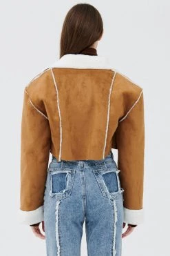 STORETS Harlow Faux Shearling Cropped Jacket CLOTHING