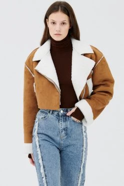 STORETS Harlow Faux Shearling Cropped Jacket CLOTHING