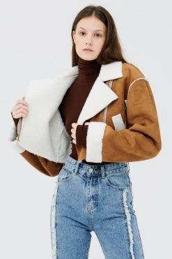 STORETS Harlow Faux Shearling Cropped Jacket CLOTHING