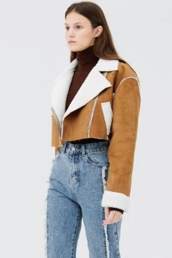 STORETS Harlow Faux Shearling Cropped Jacket CLOTHING