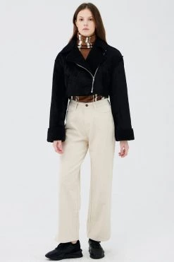 STORETS Harlow Faux Shearling Cropped Jacket