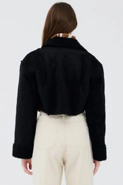 STORETS Harlow Faux Shearling Cropped Jacket