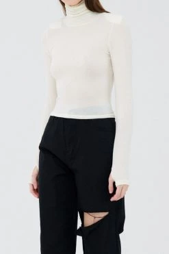 STORETS Golda Padded Shoulder Top CLOTHING