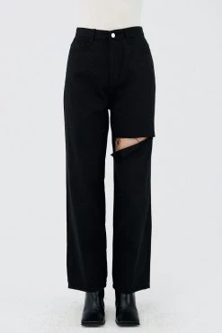 STORETS CLOTHING Osian Slashed Wide Leg Pants