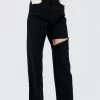 STORETS CLOTHING Osian Slashed Wide Leg Pants