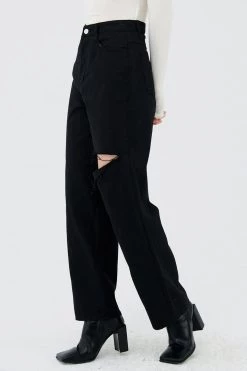 STORETS CLOTHING Osian Slashed Wide Leg Pants