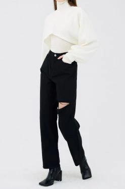 STORETS CLOTHING Osian Slashed Wide Leg Pants