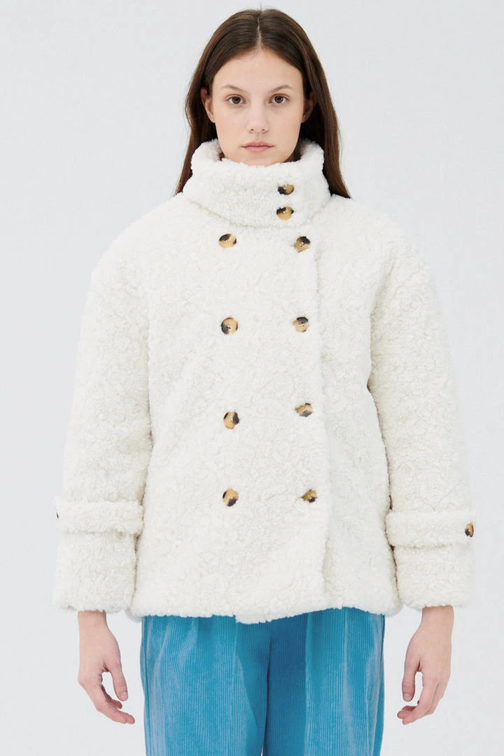 STORETS Emma Double Breasted Teddy Coat