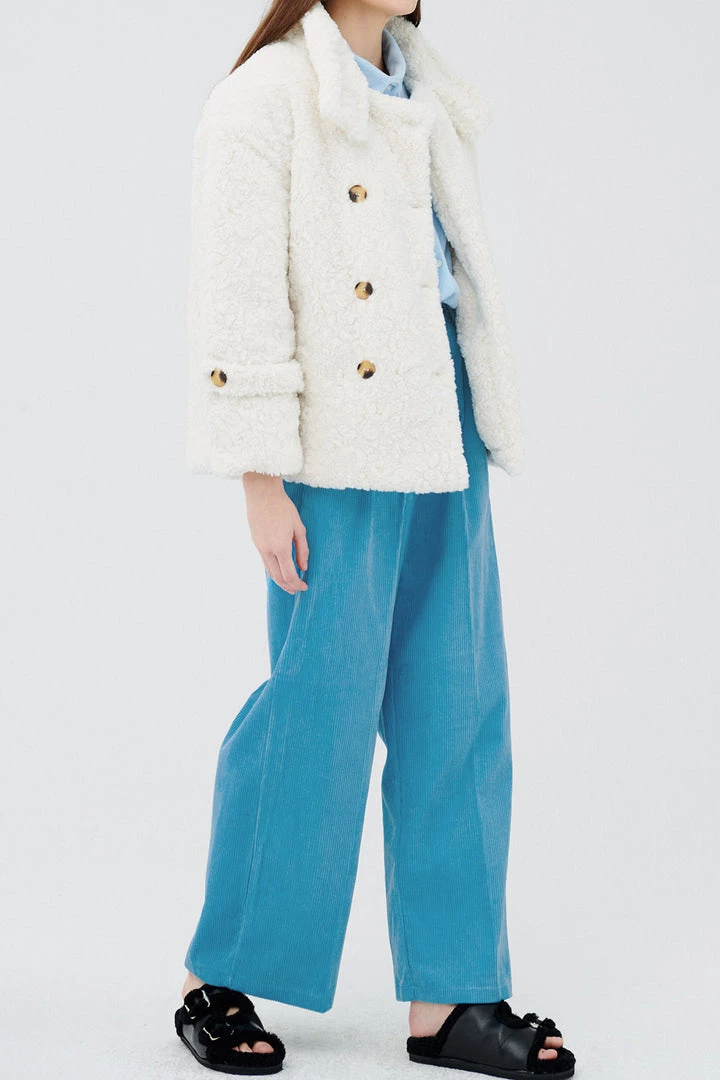 STORETS Emma Double Breasted Teddy Coat