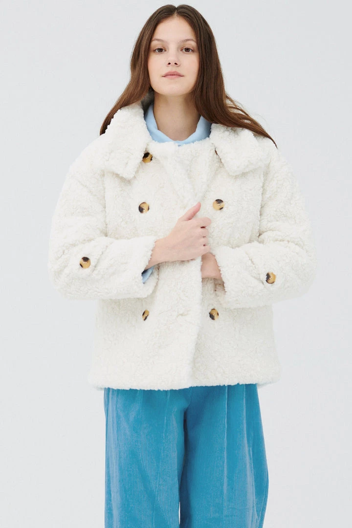 STORETS Emma Double Breasted Teddy Coat