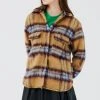 STORETS CLOTHING Zora Fuzzy Plaid Shacket