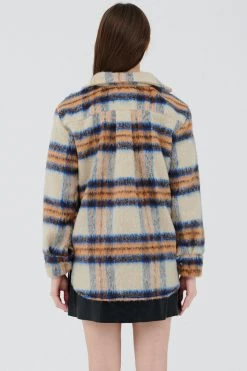 STORETS CLOTHING Zora Fuzzy Plaid Shacket