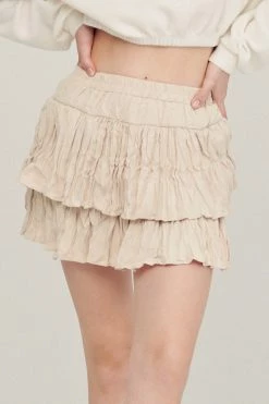 STORETS Estela Tiered Mini Skirt