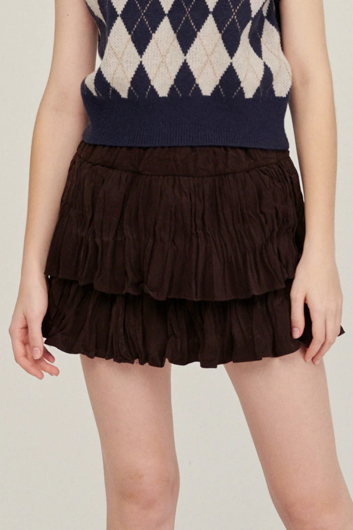 STORETS Estela Tiered Mini Skirt